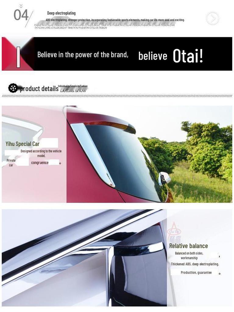 Ford Kuga 2013-2019 Декоративная накладка на заднее стекло, спойлер (Обе стороны)