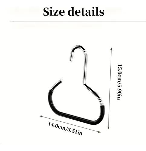 Hat Organizer Rack with 10 Metal Hooks - Stainless Steel Multi-Functional Holder for Hats Ties Scarves Belts Suspenders Anti-Slip Closet Accessory