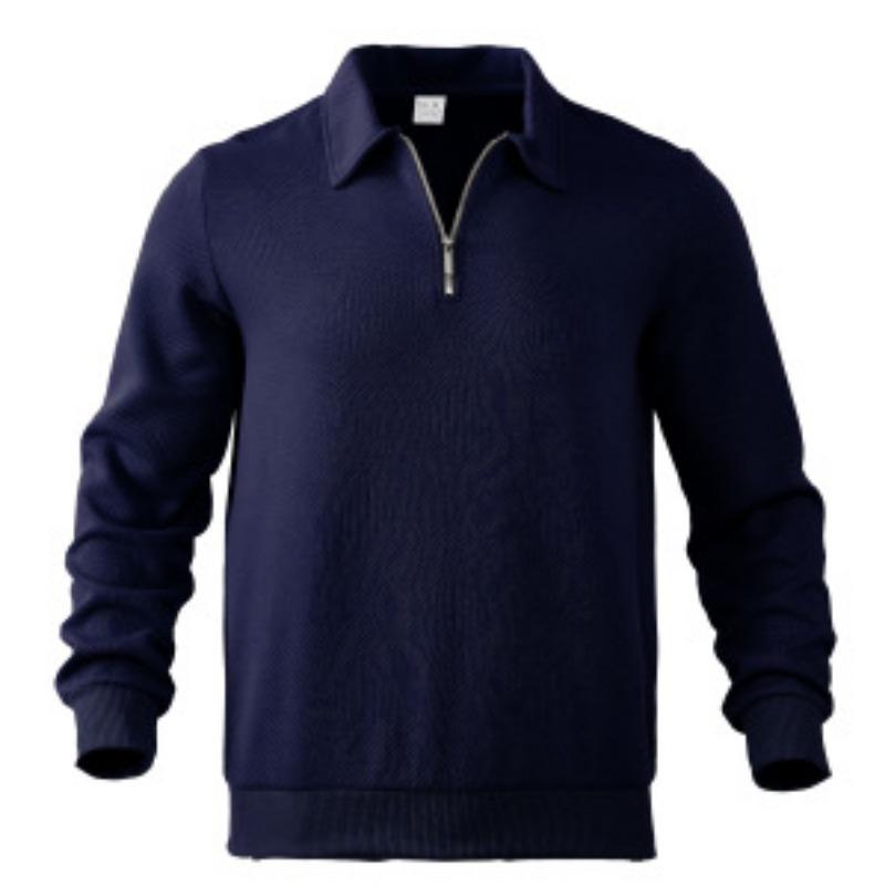 Men S Long Sleeve Half Zip Jacquard Pullover Sweatshirt For Spring Autumn