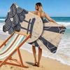 Torii Gate with Wave Patterns Beach Towel Quick-drying for Travel Outdoor Sports Jogging Beach and Swimming