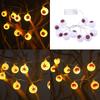 Хэллоуин 2025 Гирлянда из глазных яблок 20 шт./набор Светодиодные фонари на батарейках Фонари в виде глазных яблок Хэллоуин Жуткие украшения в виде глазных яблок