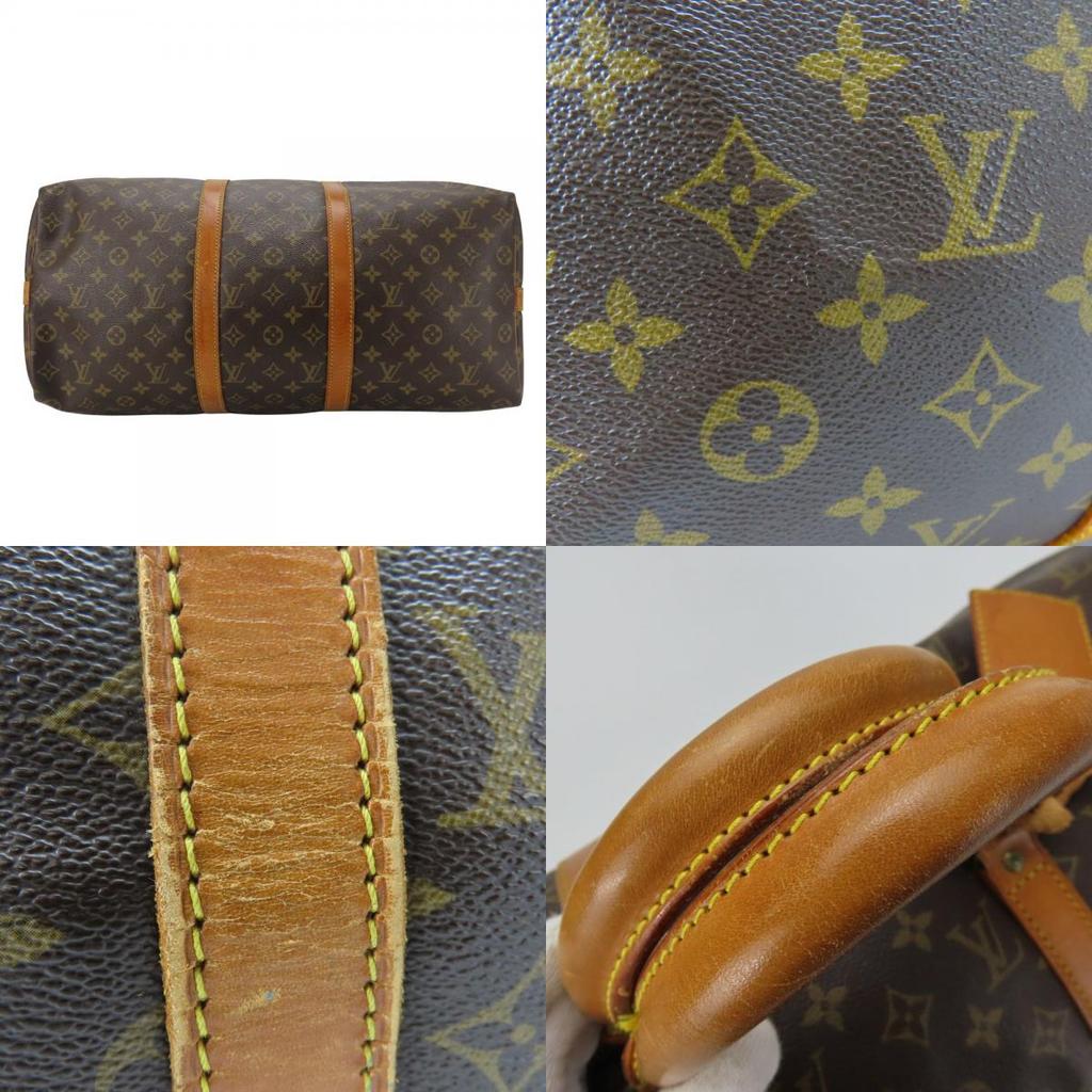 Used LOUIS VUITTON Boston bag Kiepol Band Barriere 50 M41416 Monogram/Nume leather Brown Shoulder