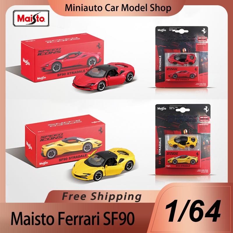 Новинка в наличии Maisto 1:64 Феррари Sf90 Stradale Алюминиевая Миниатюрная Литая Модель Lamborghini Sian Fkp 37 Игрушечная Машинка Детский Рождественский Подарок