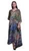 Floral & Skull Long Caftan Maxi Dress Beach Swimwear Cover Up Womens
