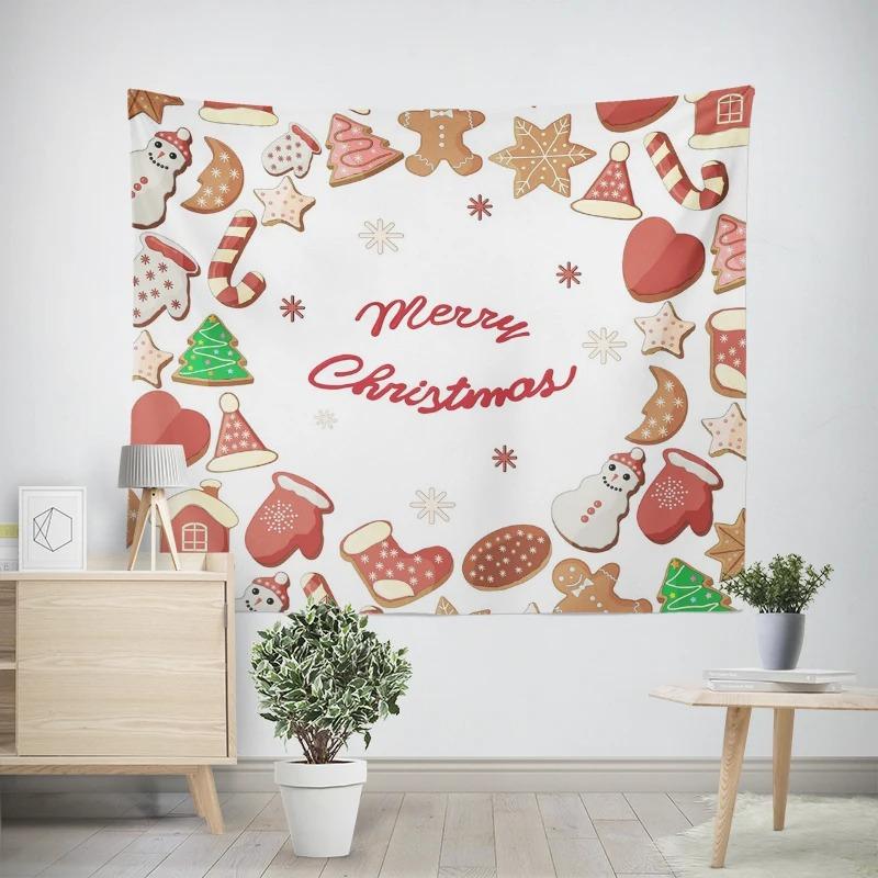 Рождество Новый год Конфеты Кофе Узор Гостиная Спальня Декоративный Гобелен