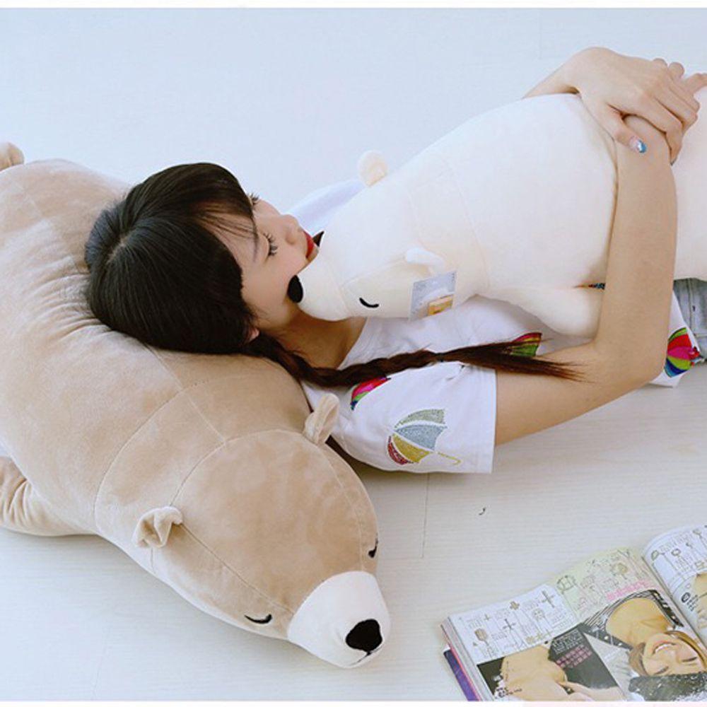 Accompany Toy Stuffed Animal Toys Stuffed Sleeping Bear Animal Plush Toy Polar Bear Plush Doll