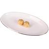 Овальная керамическая тарелка для рыбы с золотым ободком, 14 дюймов