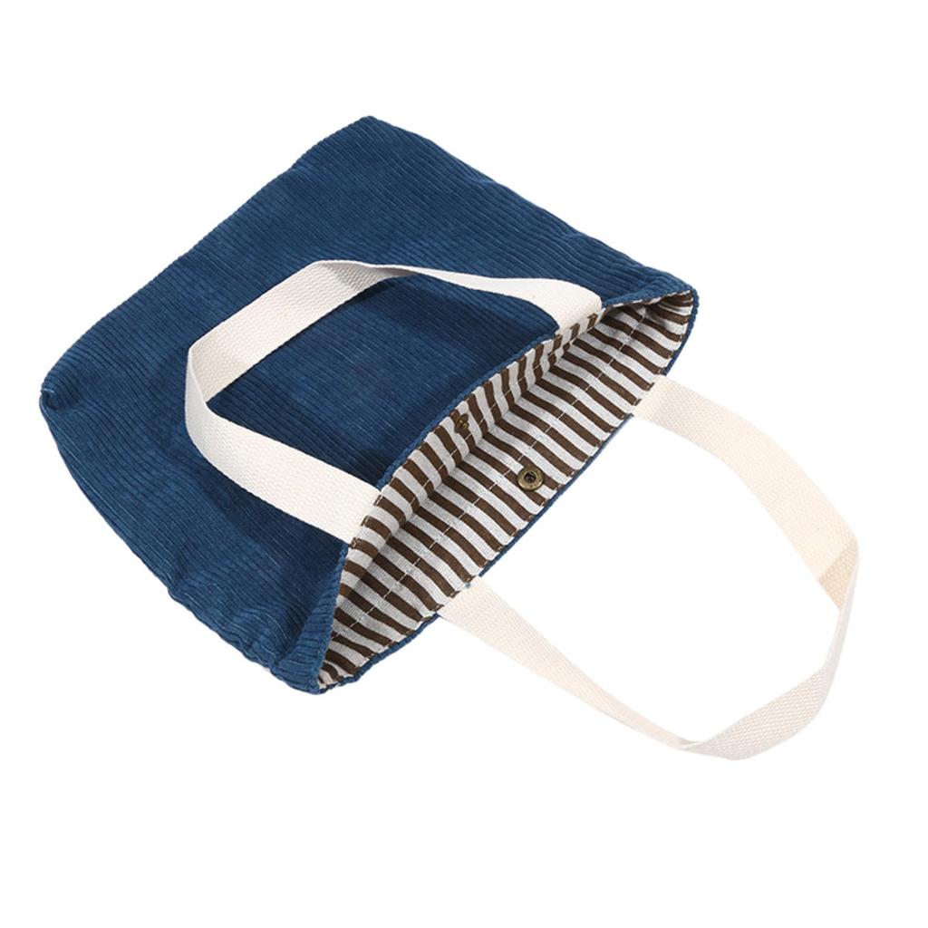 Женская сумка-шоппер через плечо в полоску, сумки-тоут, простая сумка для ланча, однотонная, для ежедневных поездок на работу, сумки для хранения контейнеров для еды