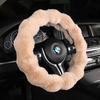 Bubble Fleece Steering Wheel Cover Universal Woolen Car Sleeve for Men and Women Autumn and Winter Car Steering Wheel Cover