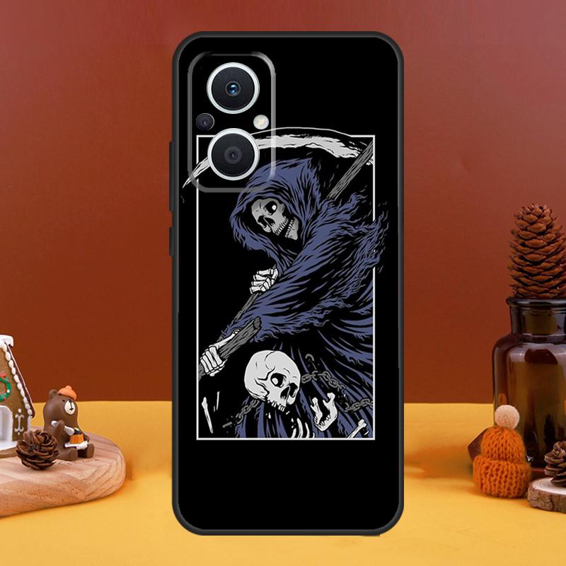 Death Tarot Case For OPPO Reno 8T 4Z 5Z 10 Pro 11 F 4 5 6 7 8 Lite OPPO Find X5 X6 Pro X2 X3 Lite Cover