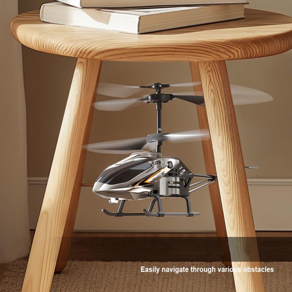 Silver Red Pink RC Helicopters Metal Alloy Flying Helicopter Toy Mini Drone Children's Day Gifts