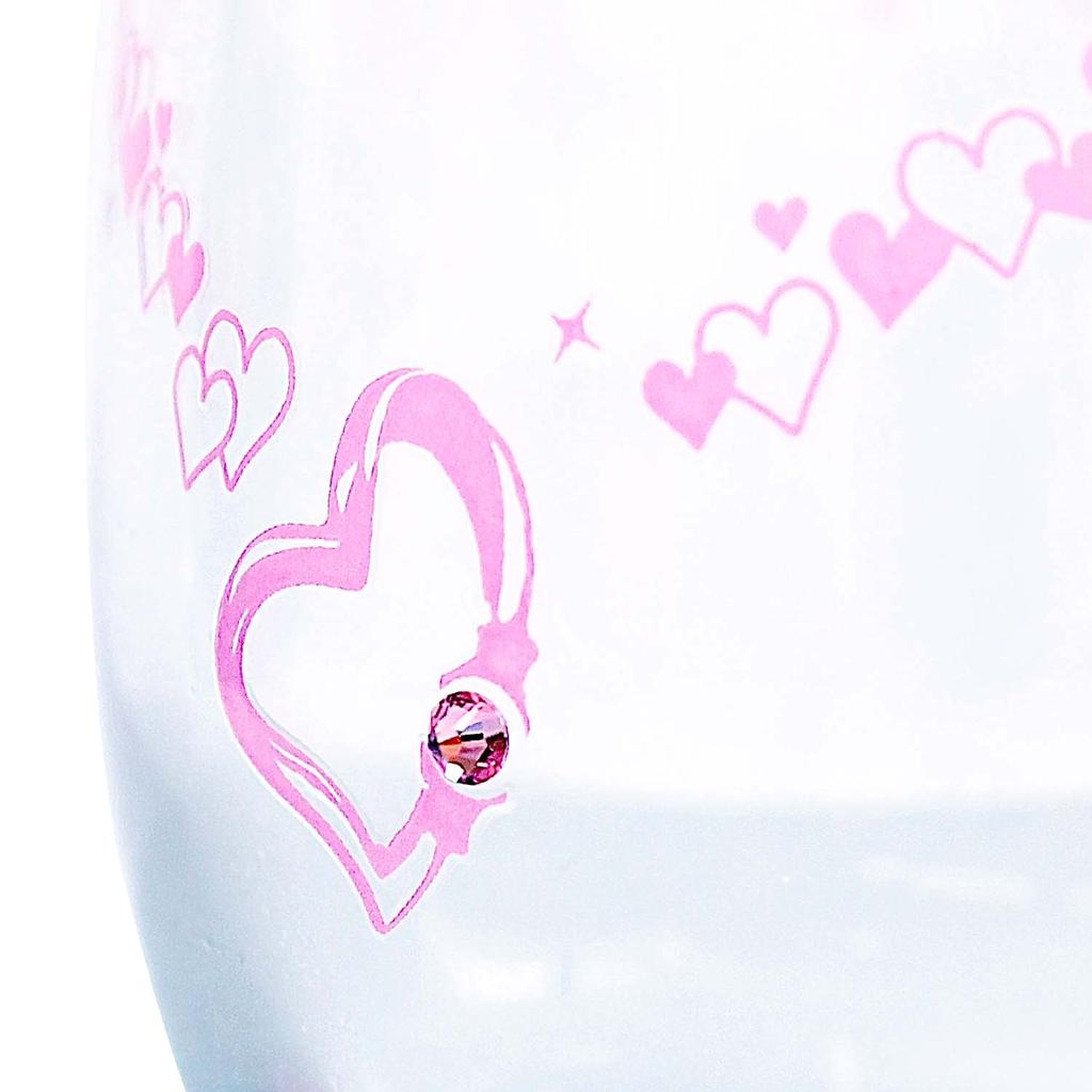 Sears Color Changing Glass Tumbler Birthstone Color Crystal July Ruby Teddy Bear Plush Pink Teddy [Sears] Sh84-0001-tdt-01-p-07