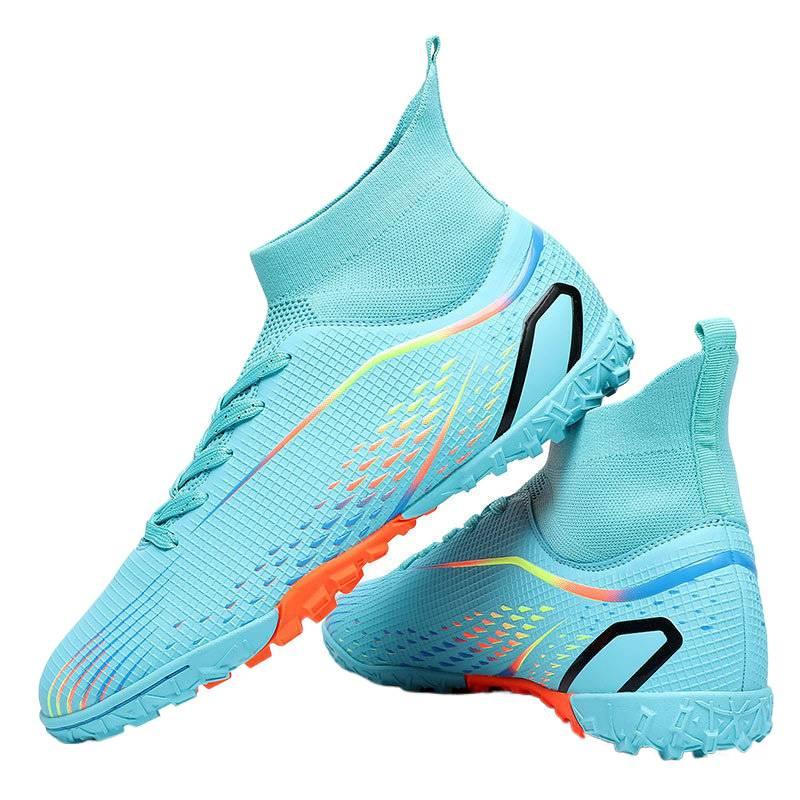 High-top football shoes men's and women's broken nail sneakers long nails adult grass training sneakers