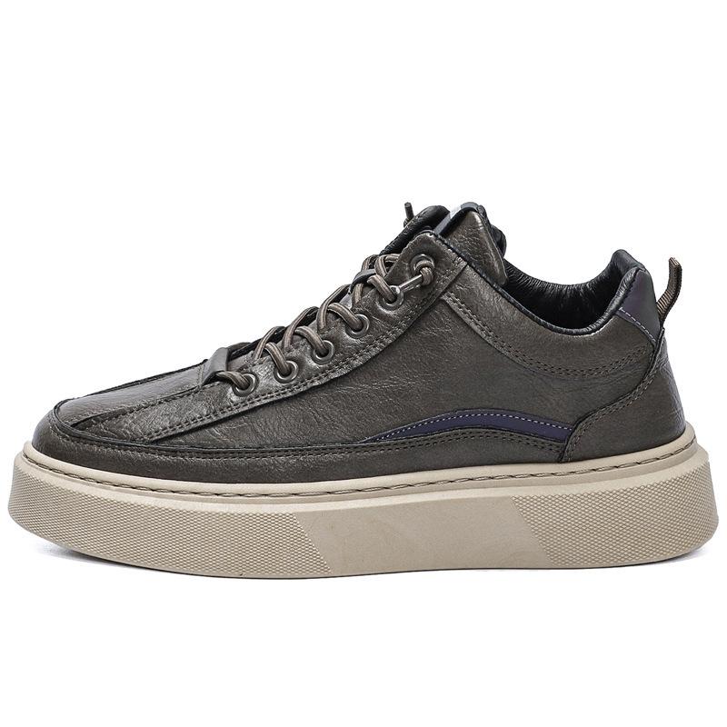 Осенние мужские спортивные туфли на толстой подошве, низкие, слипоны для увеличения роста и нескользящие повседневные туфли