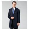 High-end Cashmere Coat Men's Autumn and Winter Middle-aged Casual Windbreaker Mid-length Suit Collar Dad Thick Woolen Coat
