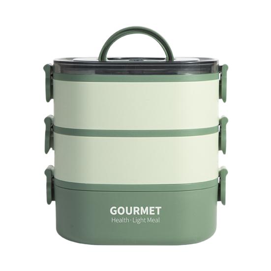 Герметичный ланч-бокс Bento 1400 мл/2000 мл с вилкой, штабелируемый многоразовый для детей и взрослых, микроволновая печь, сейф для посудомоечной машины и морозильной камеры