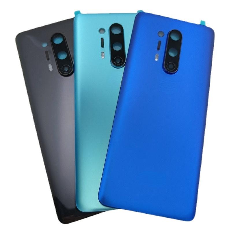 Задняя крышка аккумулятора Заднее стекло Для Oneplus 8 Pro / 1+8 Pro Корпус крышки аккумулятора Запасные части С объективом камеры