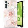 Silicone Case for Samsung Galaxy A13 4G - BOOLING - Pink Marble - Ring Stand