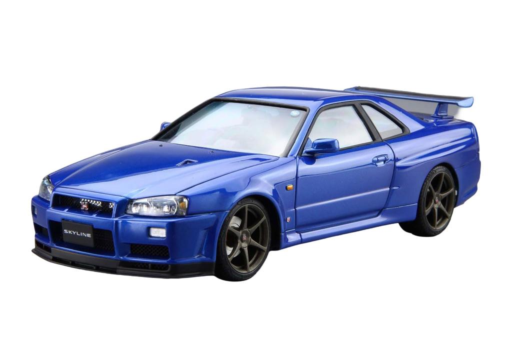 Aoshima Bunka Kyozai Модель автомобиля 8 Nissan BNR34 Skyline II Пластиковый модельный набор ООО. (АОСИМА) нет. 1/24 GT-R V-spec '02