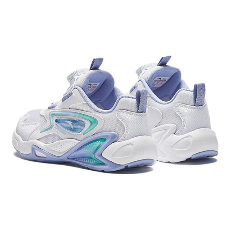 Anta Kids Fabric Synthetic Leather Trendy Comfortable Non-Slip Wear-Resistant Casual Shoes Kids Casual Shoes White Blue A22439904-2