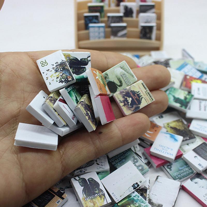 20 шт. 1:12 Миниатюрная книга для кукольного домика, комиксы, маленькие книги, мини-модель, детские игрушки для ролевых игр, аксессуары для кукольного дома