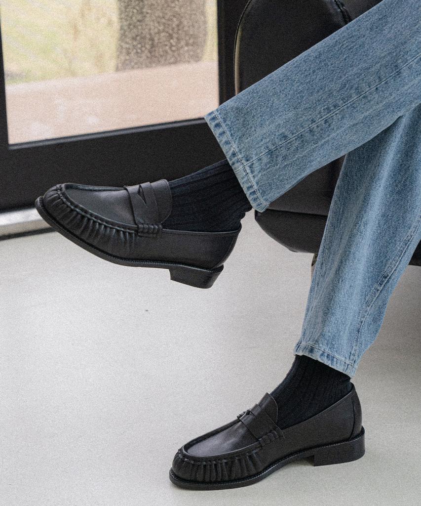 Allclassic Alc4411 Cimer Shirring Loafers_Black