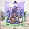 Happy Holiday Celebration Blanket Soft & Cozy Suitable for Office Livingroom Picnics for All Seasons Digital Print