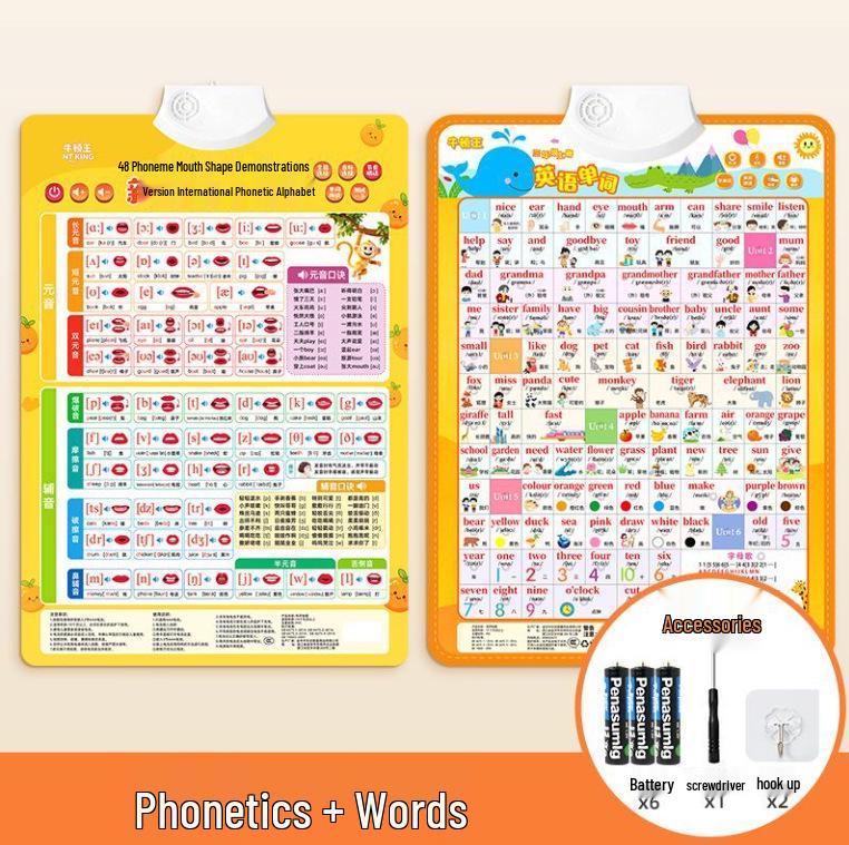 Комплект comprehensive English Phonetic Wall Chart Set для учеников начальной школы с аудиовизуальной поддержкой