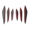 6 Pcs Front Bumper Diffuser Fins Carbon Fiber Style Side Canards Lip Decoration Body Spoiler