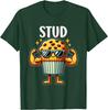 Stud Muffin Funny Muscle Food Pun Graphic Tee for Men Boys Casual Daily T-Shirt