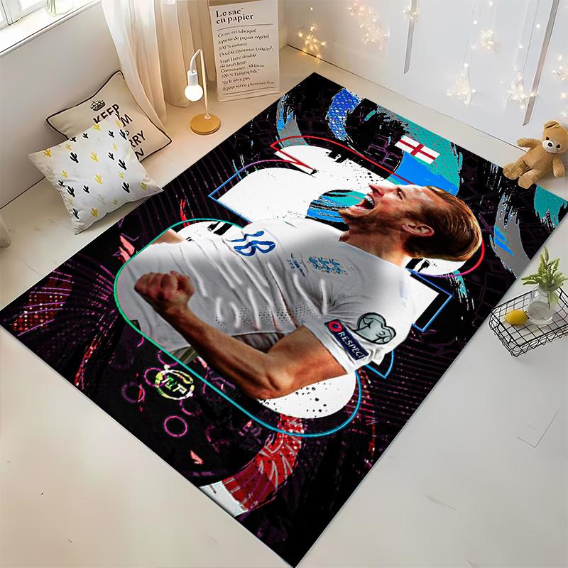 England Football Player Celebration Design Rug. Non-slip rug suitable for living room and bedroom sofas sofas.