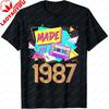 Made in 1987 39 Years Old Retro Birthday Gift Tshirt Tops Vintage 80s 39th Birthday Cotton TShirt Summer Men Clothing Shirt