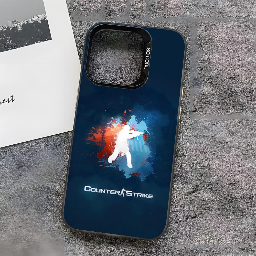 Game C-Counter-Strike CS2 Phone Case For IPhone17 Air 16 15 14 Plus 13 12 11 Pro 7 8 XS Max XR Silver Black Bumper Case