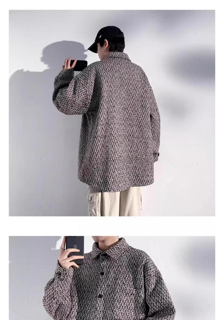 Men's Retro Fragrance Style Lapel Jacket - Trendy Spring Casual Outerwear