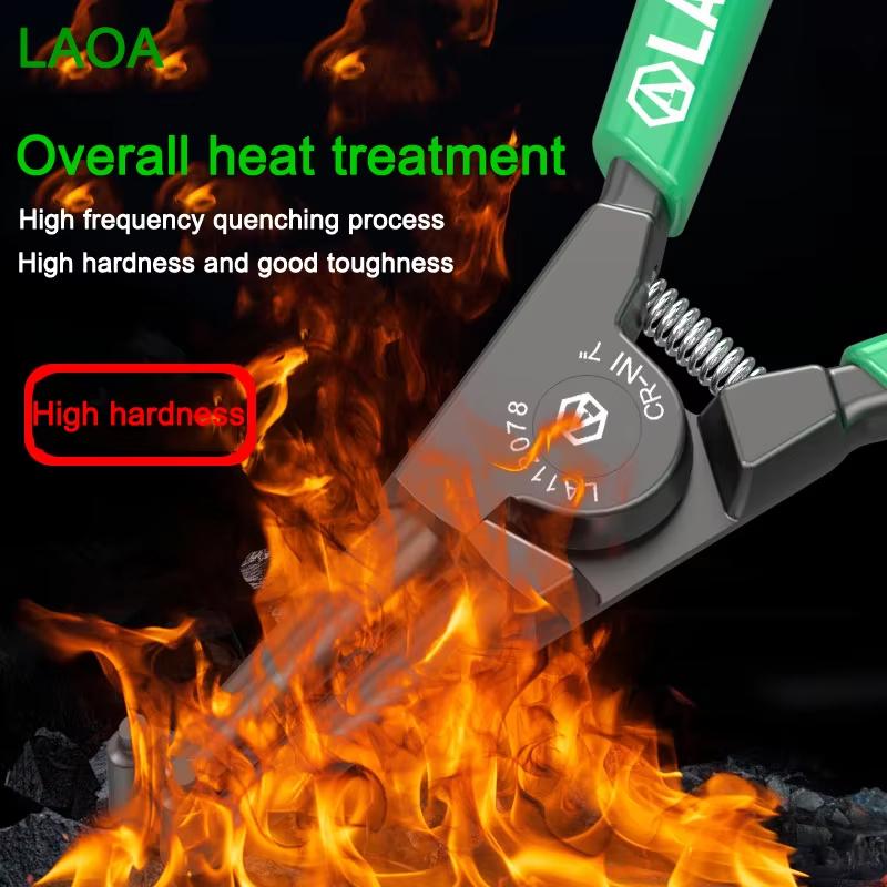1 шт. LAOA 7 дюймов внутренние внешние плоскогубцы удерживающие зажимы портативные многофункциональные плоскогубцы для стопорных колец для ручного инструмента