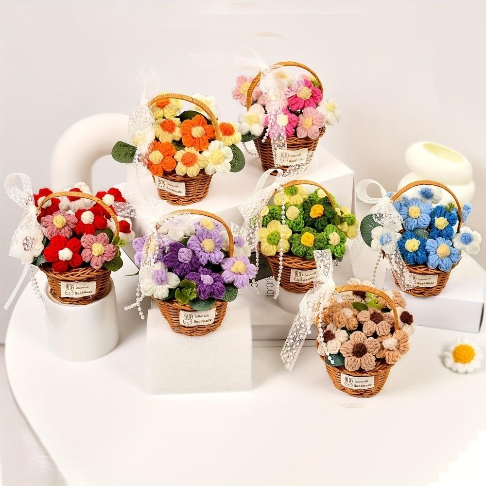 Готовый продукт Ручной работы Цветок Ручное плетение Цветок Имитация Цветка День Святого Валентина