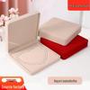 Apricot Velvet Jewelry Box for Pearl Necklace with Rounded Corners