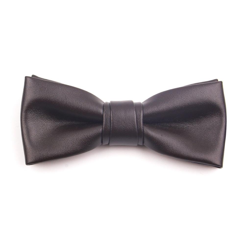 Мягкий галстук-бабочка из ПУ-кожи Регулируемый ретро-галстук Классический мужской галстук Рубашка