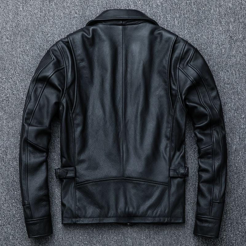 Новое мужское пальто из воловьей кожи, мужская куртка из натуральной кожи, винтажный стиль, мужская кожаная одежда, мотоциклетные байкерские куртки, большие размеры 134 см