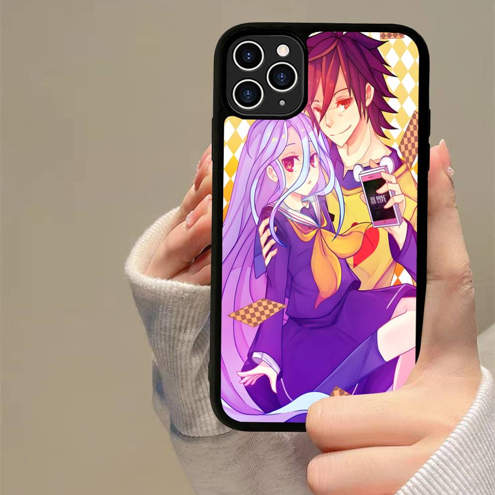 N-No Game No life Phone Case Silicone PC+TPU For For iPhone 11 12 13 14 15 16 Plus Pro Max Cover