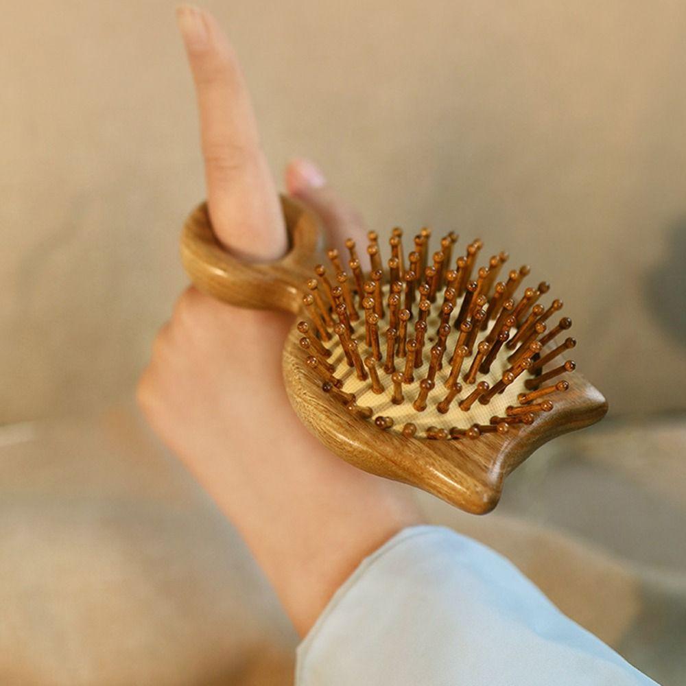 Sandalwood Hair Comb Wooden Paddle Cushion Hair Cute Massage Comb Hairbrush