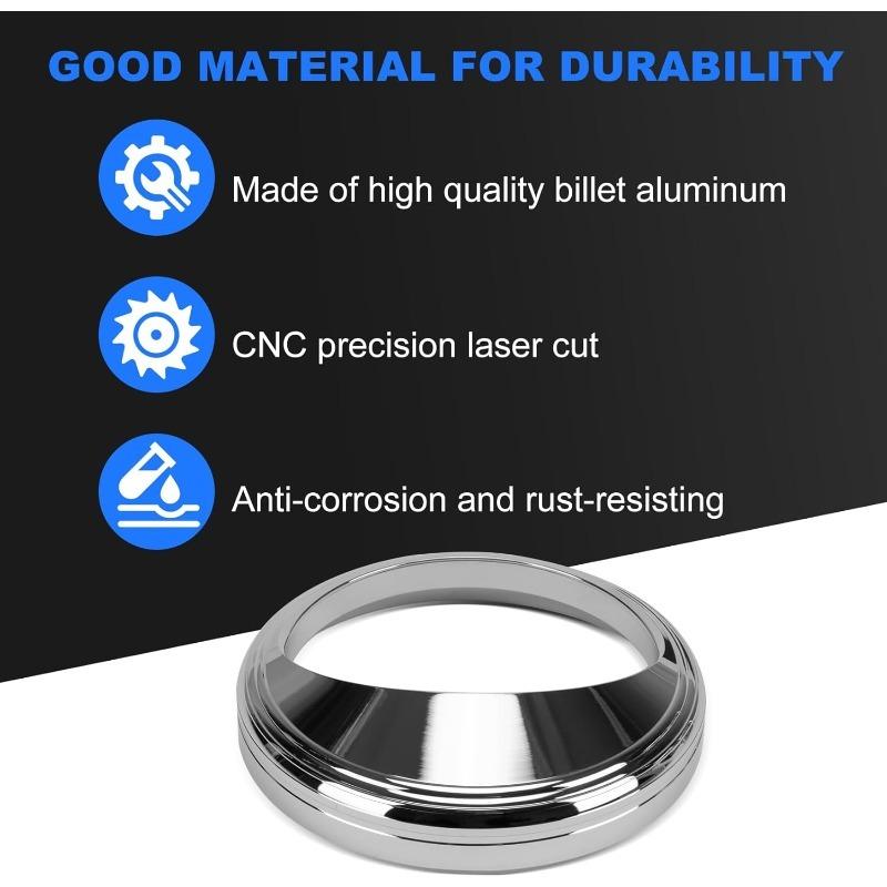 5" Tank-Mounted Speedometer Gauge Bezel Cover Trim Ring for most Harley Road King Electra Glide Dyna Softail Touring 1968-2019