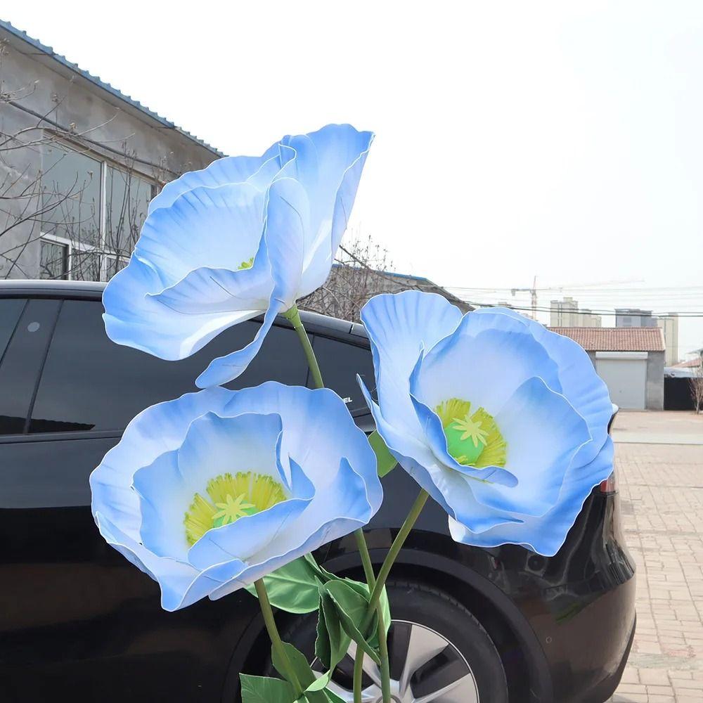 Реквизит для фотографий, имитирующий гигантский цветок, уличный полиэтилен, искусственная голова цветка, новый большой искусственный цветок