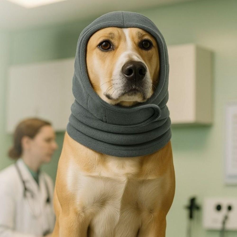 Breathable Dog Soothing Headgear Noise Reduction Dog Ear Cover Pet Calming Hood  Sleep Use