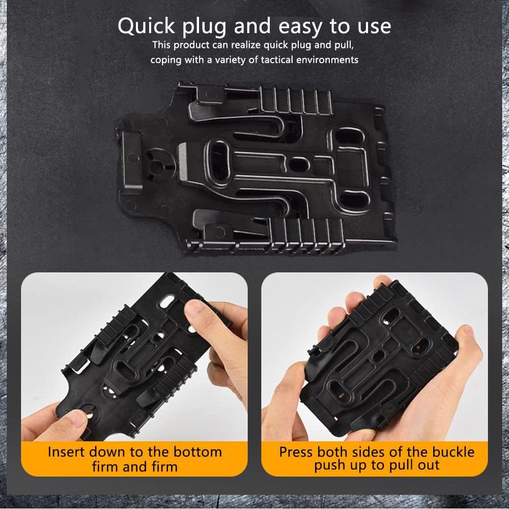 1 Set Quick Lock System Kit with Qls19 & Qls22 Adapter Base Quick Release Buckle