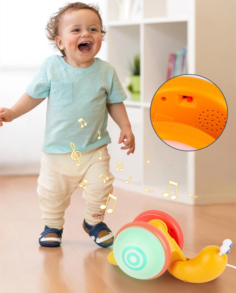 Pull String Cartoon Snail Pet Toy Baby Learn To Crawl&Pull Toy Children's Early Education Toys Baby Toddler Toy