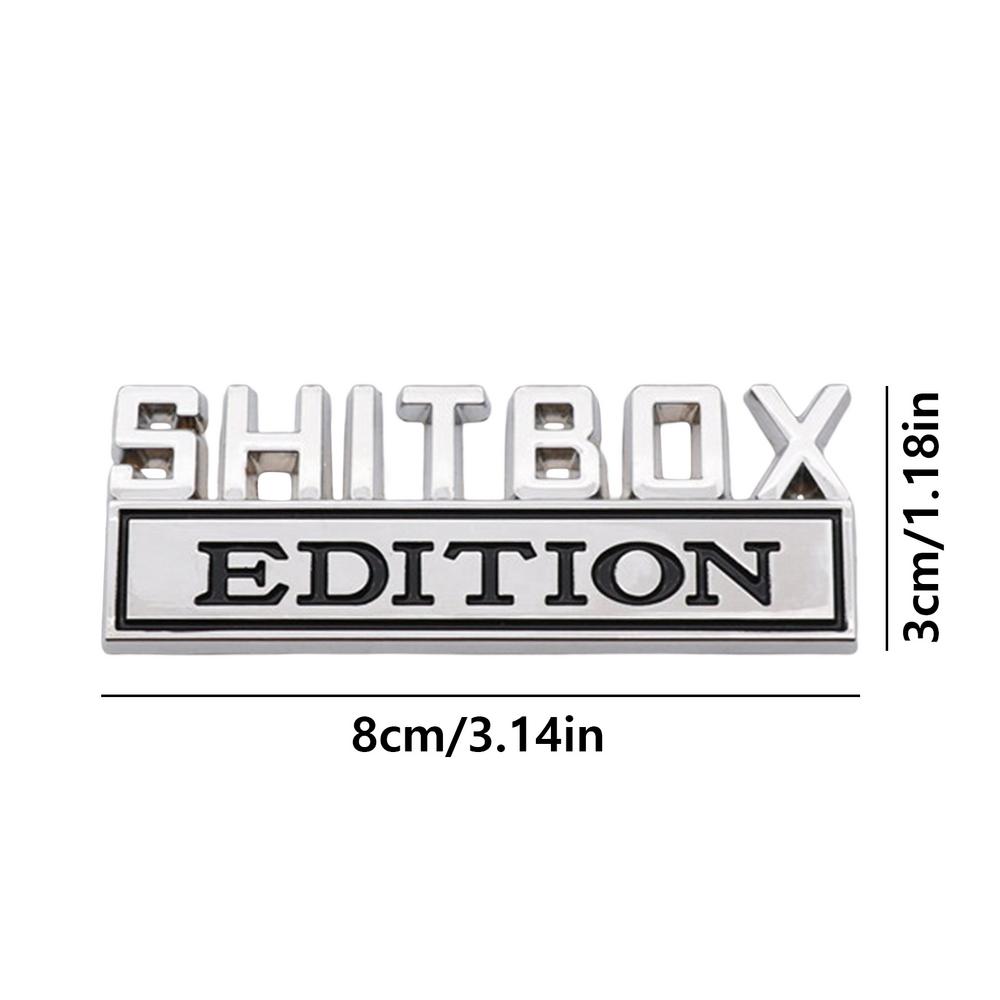 Наклейки на автомобиль Shitbox 3D Дизайн Shitbox Эмблемы автомобилей Креативная новинка Украшения Забавный дизайн Креативная новинка Украшения Забавный