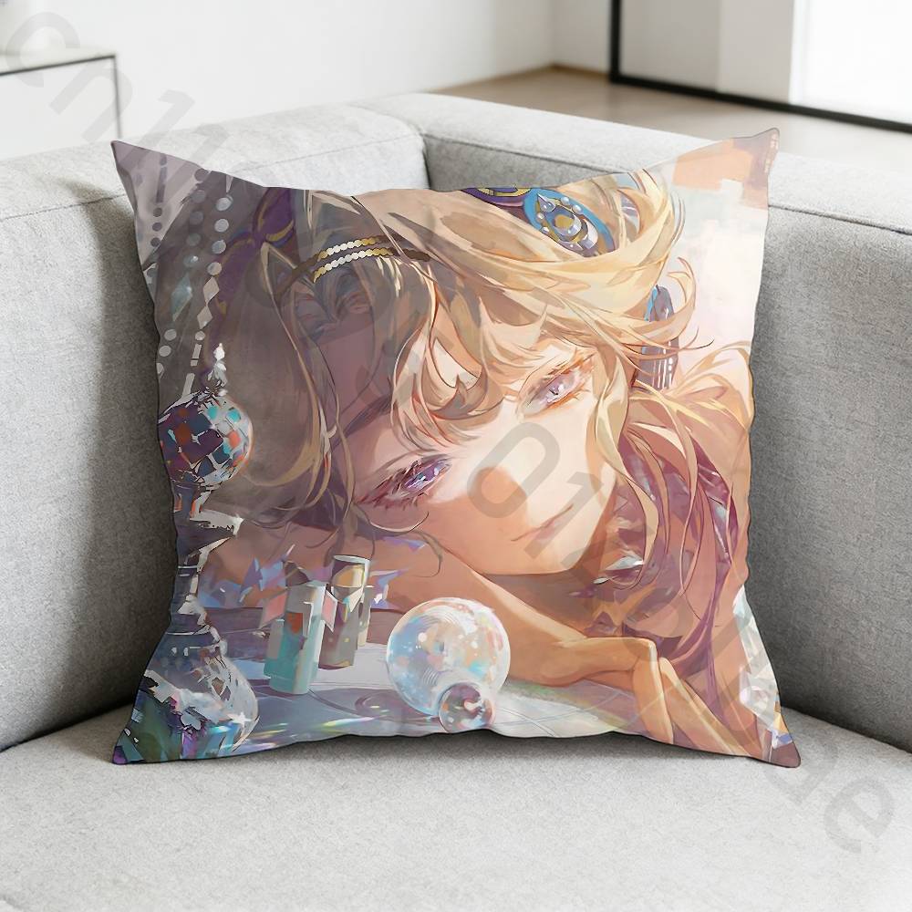 RReverse 1999 Game Pillow Case Square DoubleSided Printing Short Plush Sofa Cushion Cover Bedroom Bedside Pillow