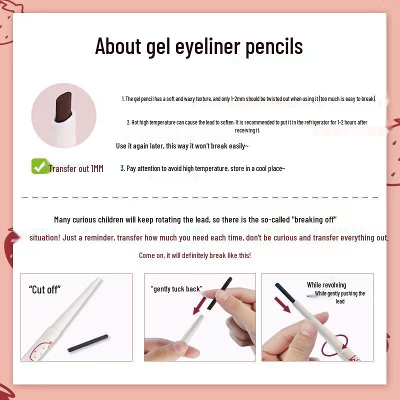 Miracle Dance Flat-Head Ultra-Fine Waterproof Eyeliner Gel Pen