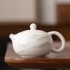 Teaware Light Luxury White Porcelain Teapot High-grade Ceramic Tea Brewing Kettle with Ball Hole Filter Xishi Pot Kitchen